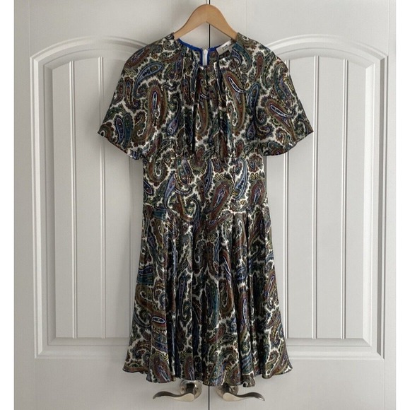 Diane von Furstenberg DVF Ana Belted Silk‎ Blend Dress size 6 MSRP $598 EUC - Picture 1 of 15